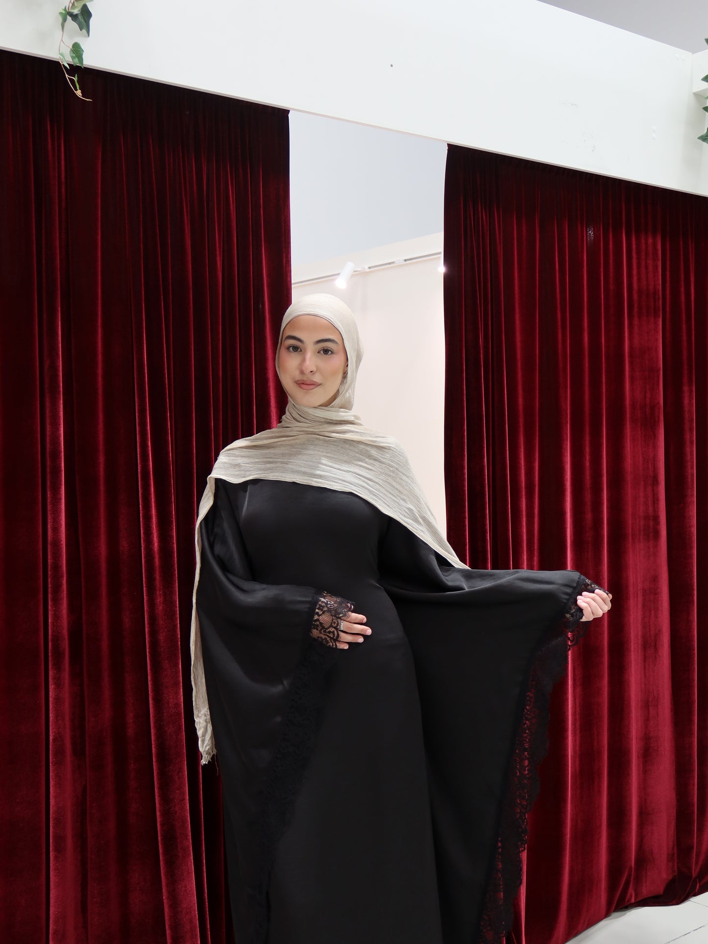 Lace Butterfly Abaya