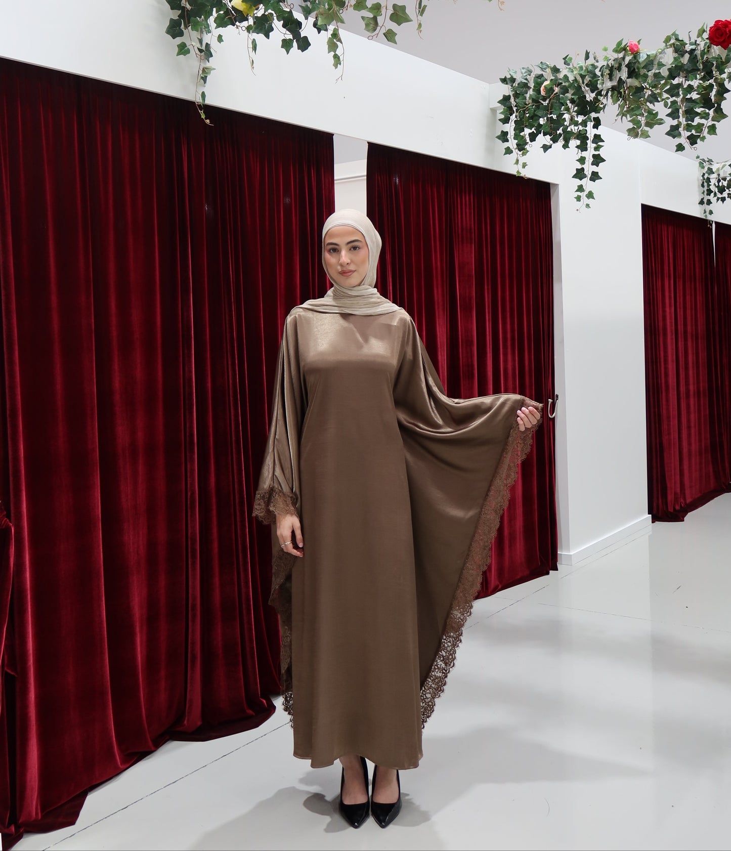 Lace Butterfly Abaya
