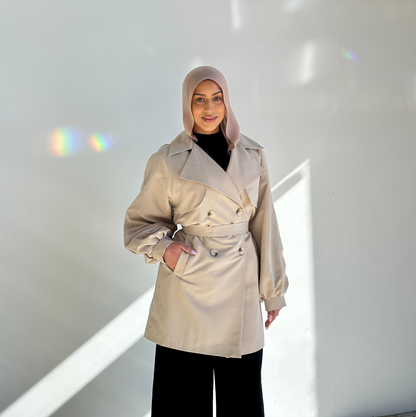 Alexa Cropped Trench