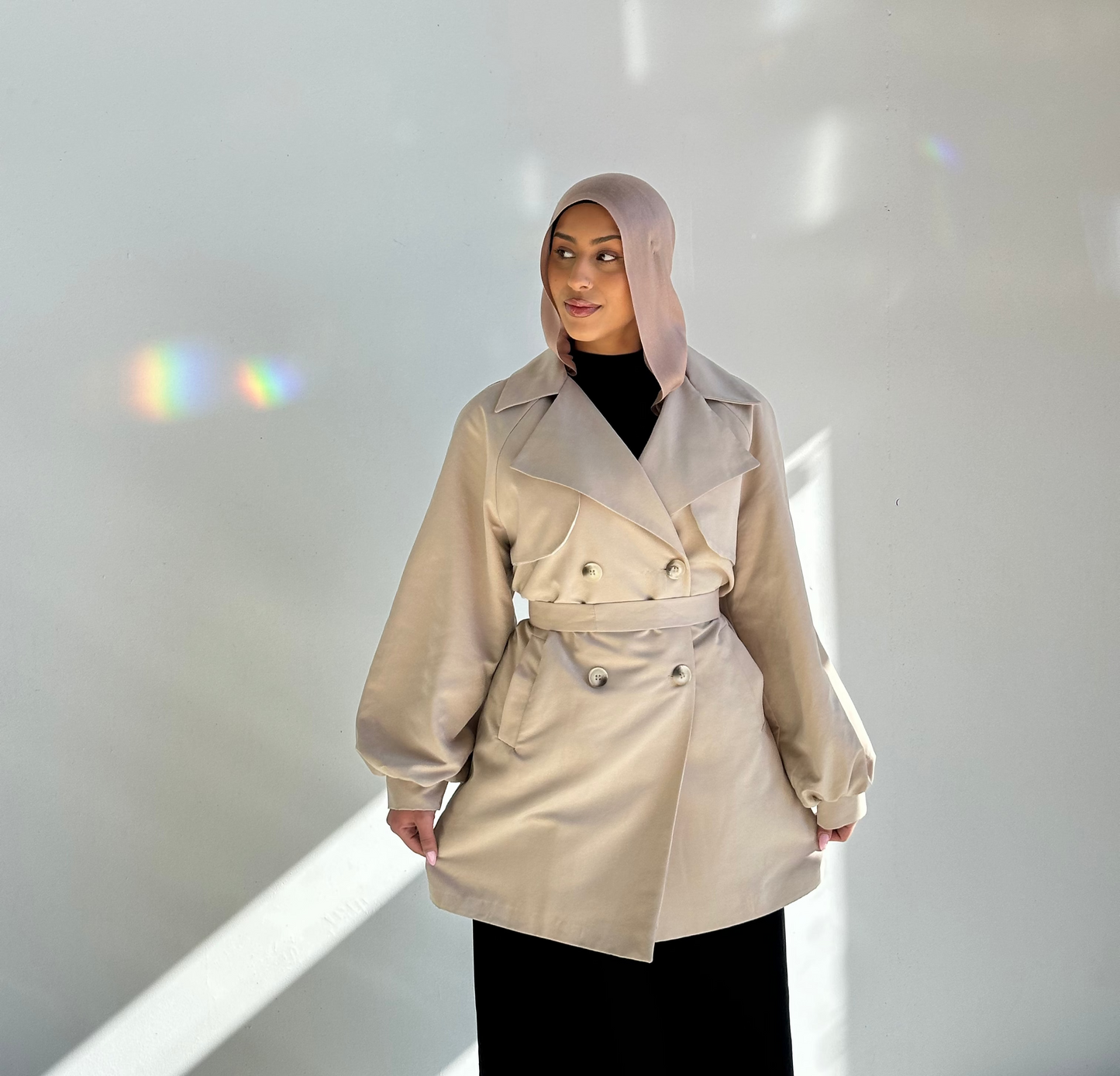 Alexa Cropped Trench