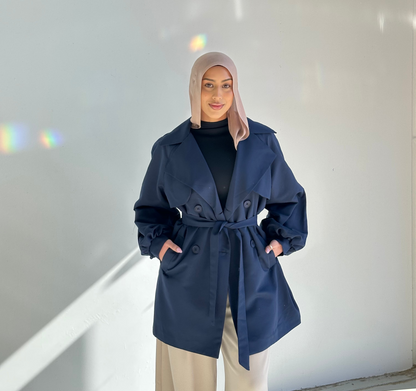 Alexa Cropped Trench