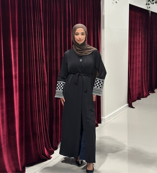 Kufiya Open Abaya