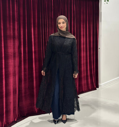 Lace Open Abaya