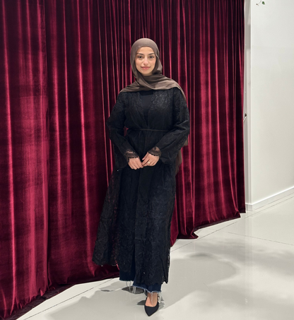 Lace Open Abaya