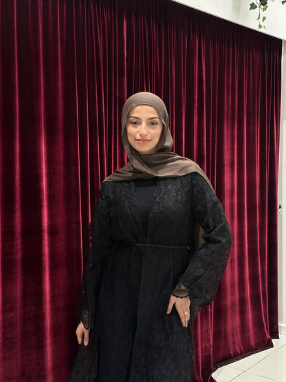 Lace Open Abaya