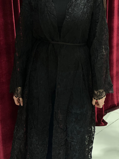 Lace Open Abaya