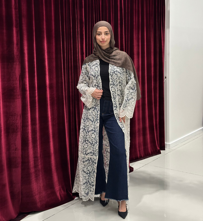 Lace Open Abaya
