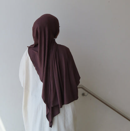 Dark Walnut - Jersey Shawl Set