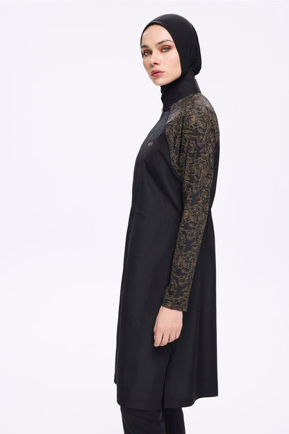 Gold Floral Swim Set